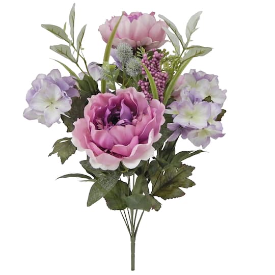 Purple &#x26; White Peony &#x26; Hydrangea Bush by Ashland&#xAE;